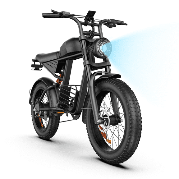Electric Bike for Adults, 3000W Dirt Bike, 37MPH, 48V 25Ah E-Bike, 100 Miles Electric Motorcycle, 20" Fat Tire Off-Road Bike, All Terrain for Mountains, Snow, Sand, Road