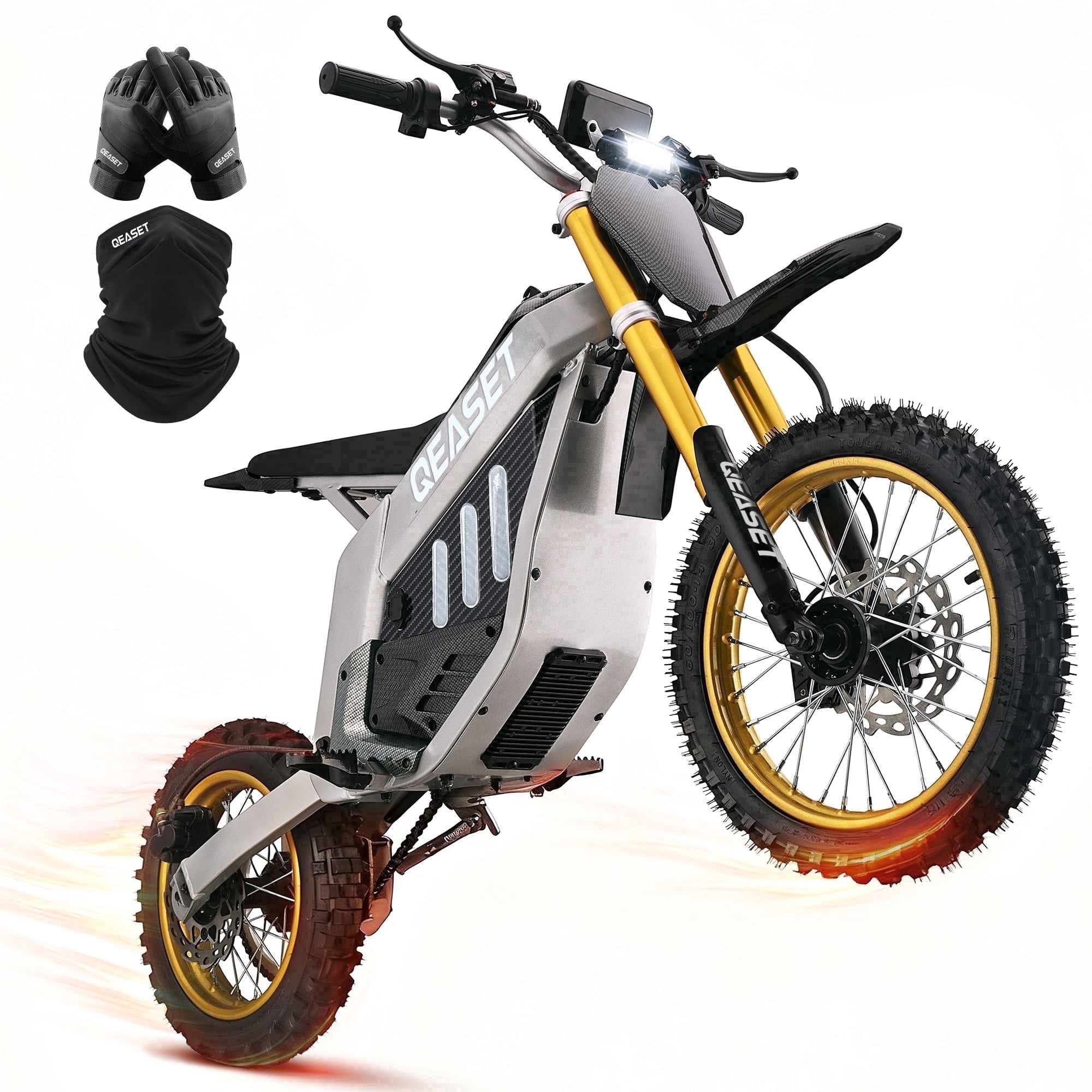 Arshin 20"Off‑Road Electric Bike for Adults,3000W Peak Fat Tire Ebike,48V 32Ah Battery,28MPH Max Speed,UL2849 Certified,Ages 16+ (White)