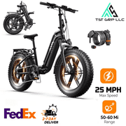 Electric Bike for Adults Age 18+, 749W Folding E Bike , 48V 15Ah Battery 50/60 Mile Range, 20"x4.0 Fat Tire Ebike for Commute, Electric Bicycle with LCD Display 7-Speed UL2849