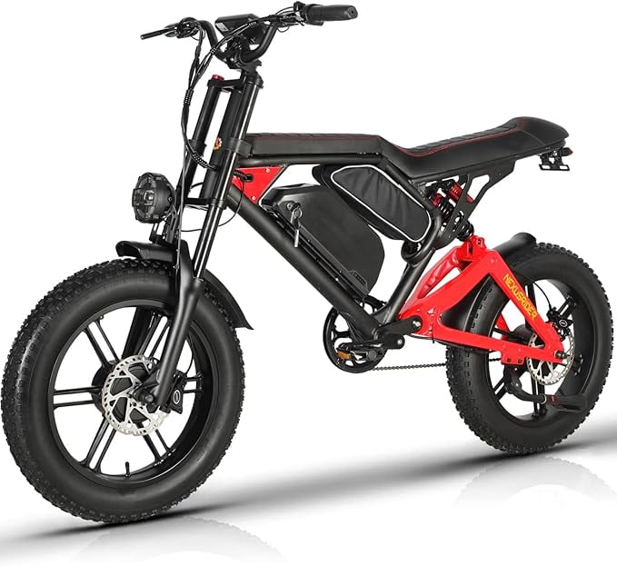 Electric Bike for Adults, Dual Motor Ebike 2000W (Peak 3000W) 35MPH Dual Battery Electric Bicycles 48V 41AH with Full Suspension Hydraulic Disc Brakes 7 Speed/Anti-Theft Alarm