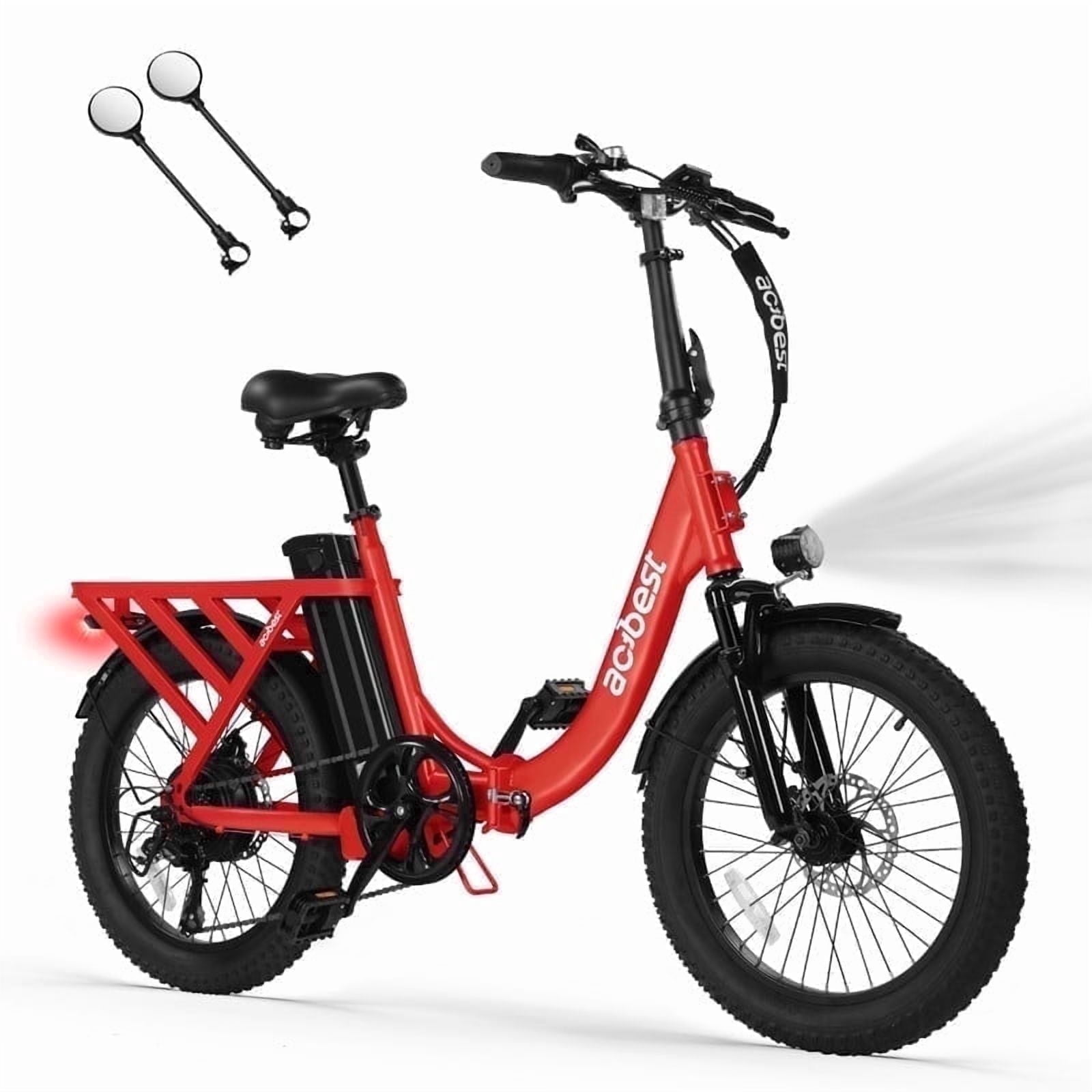 mars electric bicycle Plus ST Folding Utility Ebike 1800W, 85-Mile Range White Go up to 28mph for 45 miles 1800W, 28+ MPH, 48V/12.5Ah, 100