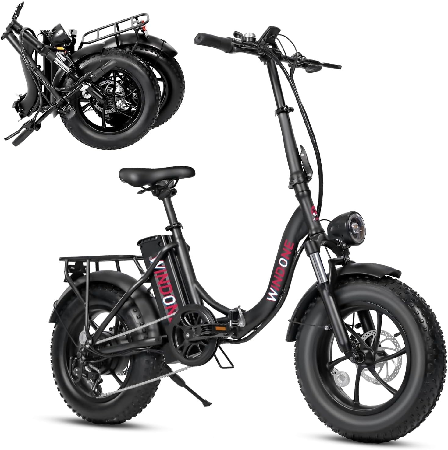 Electric Bike for Adults, Max 19 MPH Speed & 50 Miles Range (PAS), 500W Motor and Lightweight & Portable, Shock Absorbers Electric Bicycle, Foldable ebike for Adults