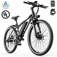 thumbnail image 1 of Electric Bike for Adults with Peak 1500W Brushless Motor, 60Miles 25MPH UL2849 Electric Mountain Bike with 480Wh Removable Battery, 7-Speed, 26" Tires and Front Fork Suspension, 1 of 8