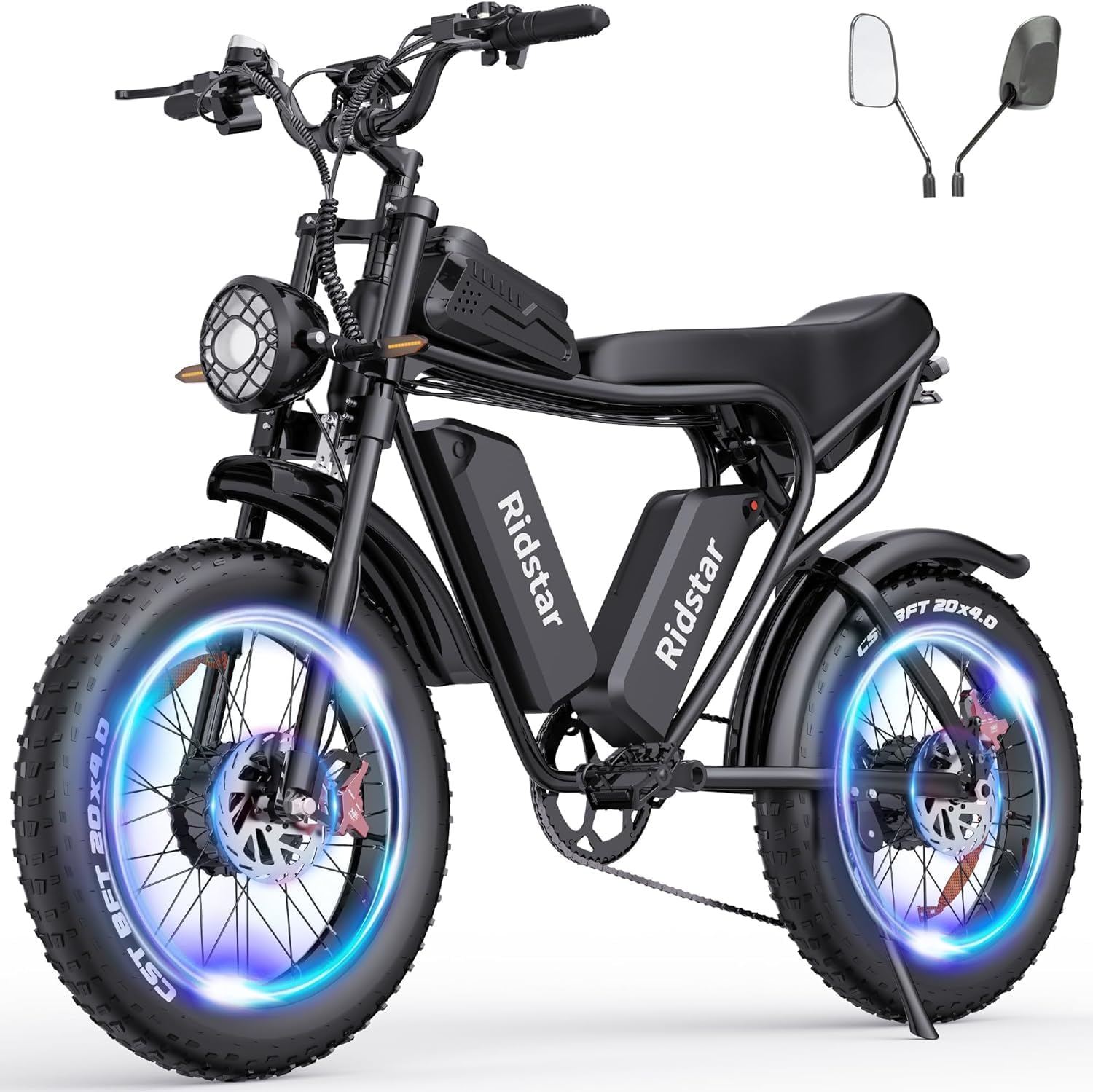 Electric Bike for Adults Q20, 2000/1500W, 37/30MPH,52V 40AH,48V/20AH E
