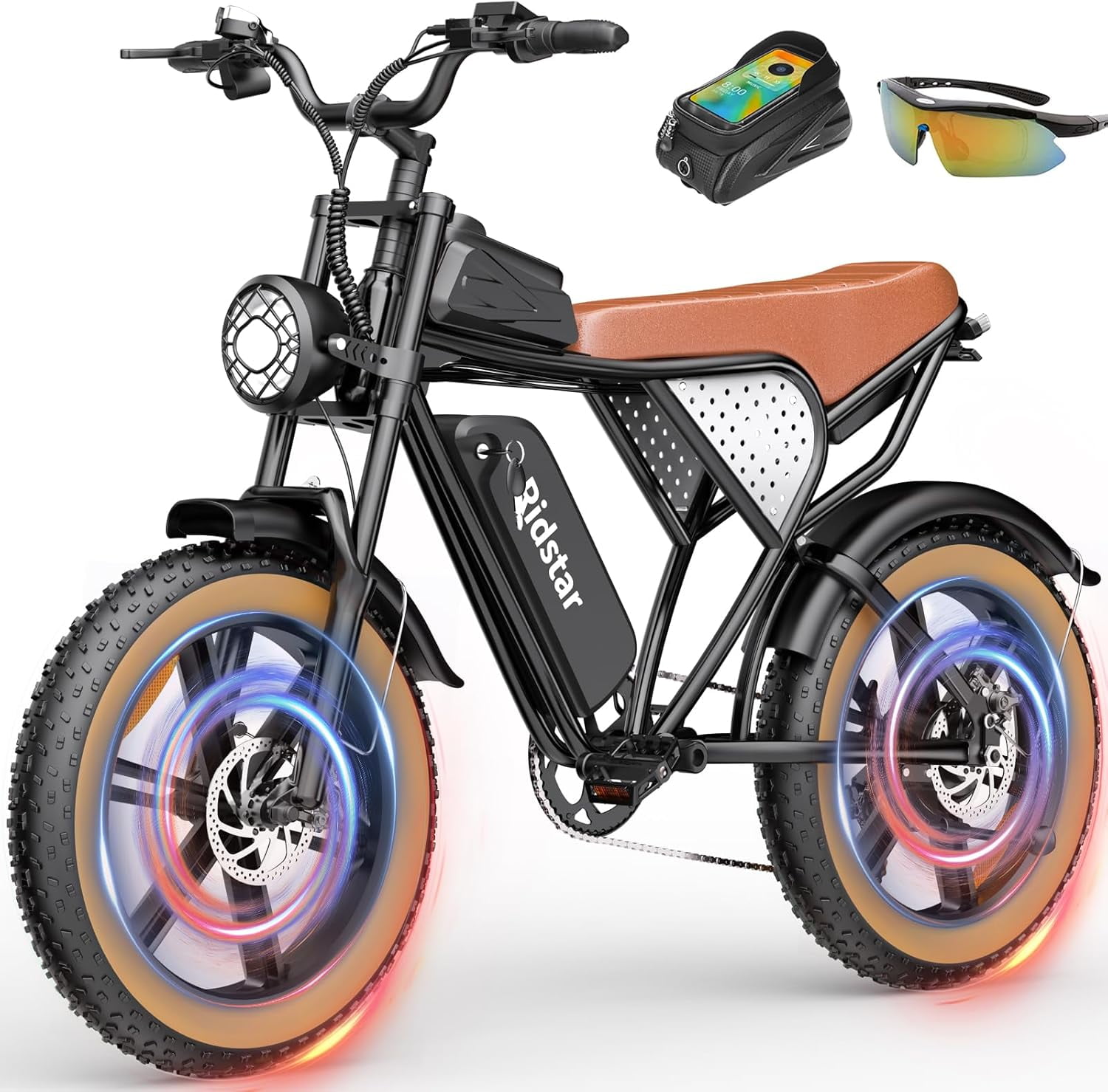 Electric Bike for Adults Q20, 2000/1500W, 37/30MPH,52V 40AH,48V/20AH E