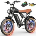 thumbnail image 1 of Ridstar Electric Motorcycle for Adults, 1000W 30MPH,48V 15.6AH E-Bike,20" Fat Tire Full Suspension Mountain Bike UL2849, 1 of 8