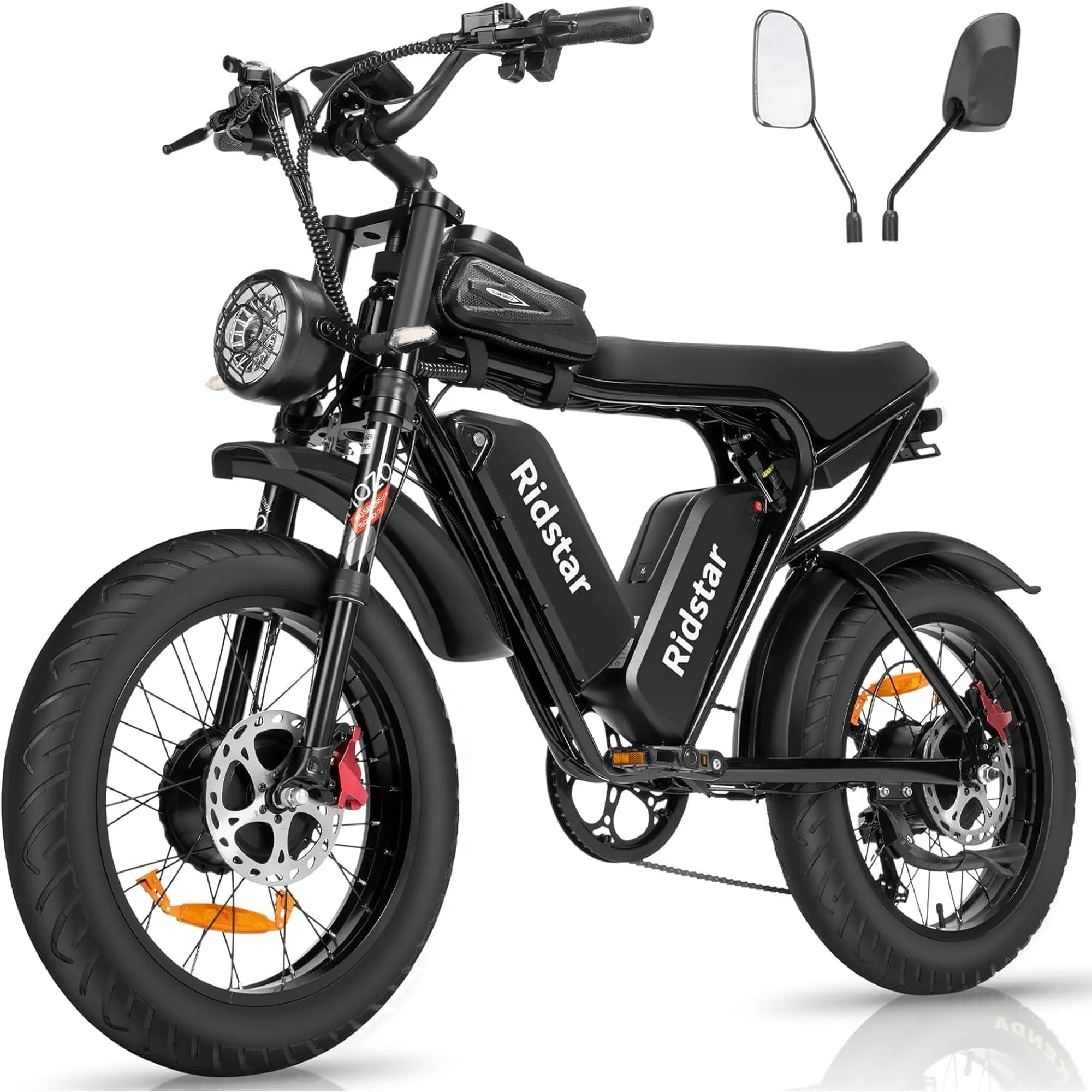 Ridstar Electric Bike for Adults,PEAK 3000W 37MPH,52V 40Ah Dual Motor Ebike,20" Fat Tire Mountain Bike UL2849