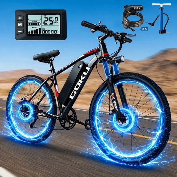 Electric Bike for Adults 500W Peak Motor, 25 Mph Ebike, 26" Tire Electric Bicycles with Max 15 Uphill, 36V 8Ah Battery, 45 Miles PAS Range, E Bikes for Adults and Teens, E-Mountain Bike, UL 2849