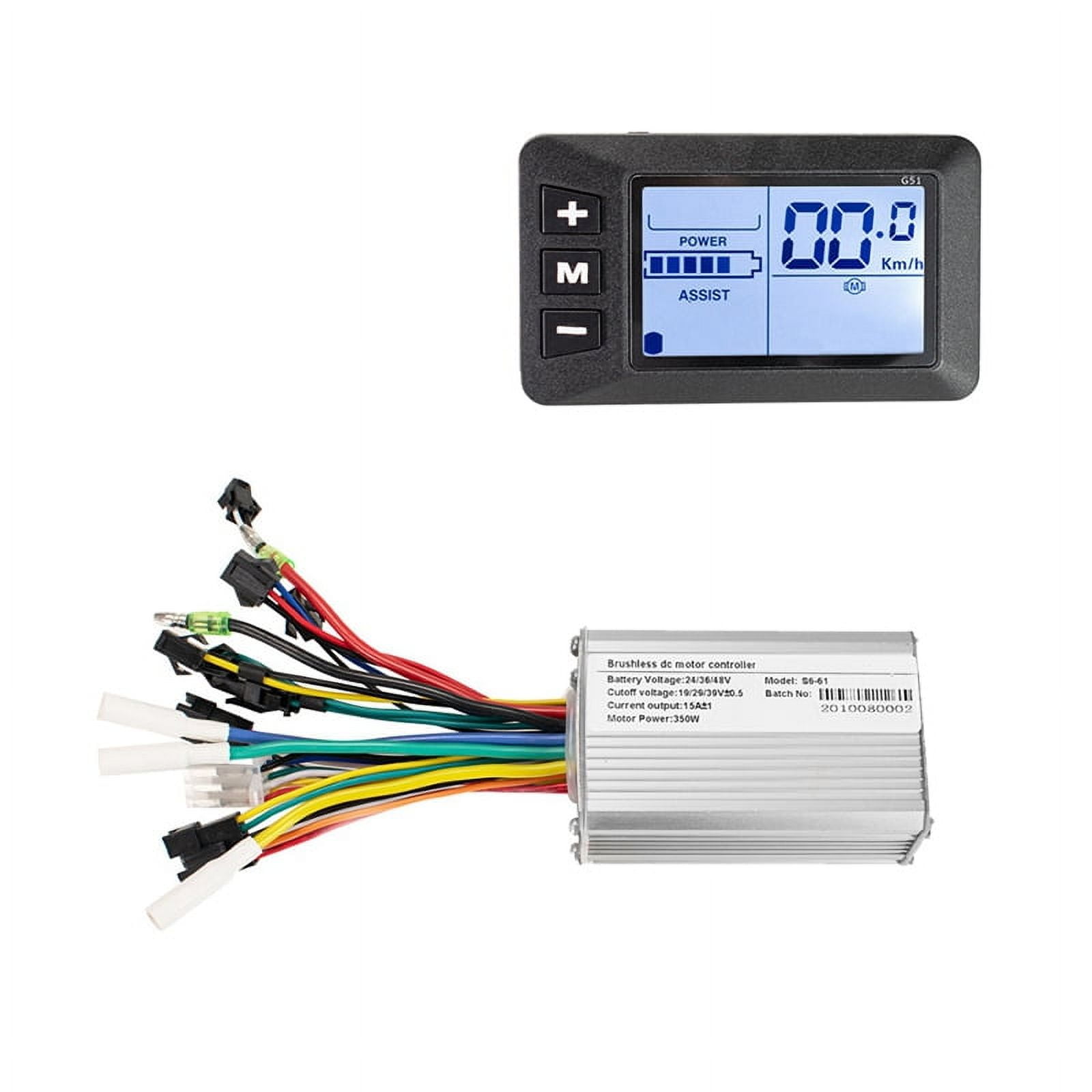 Eddwiin E-Bike Controller 24V/36V 350W - Wasserdichtes LCD Display Für Elektrofahrräder
