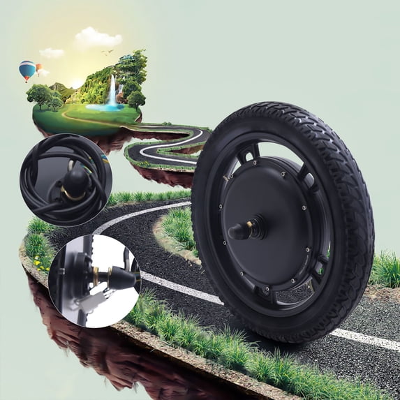 Electric Bike Conversion Kit 48V 1000W 16" ebike Motor Hub Wheel Front Wheel