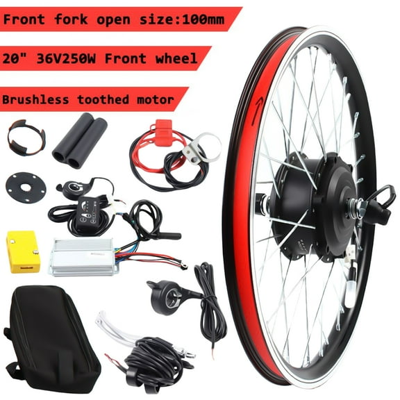 Electric Bike Conversion Kit, Front and Rear Wheel 36V 250W Motor, 5-Speed Magnetic Assist Sensor, Waterproof Wiring