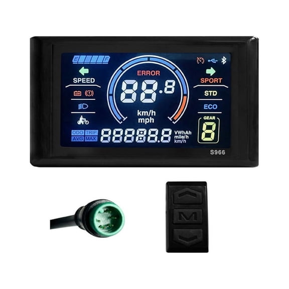 Electric Bike Display 24V-72V Waterproof LCD Display S966 Electric Bike Controller Panel C2529