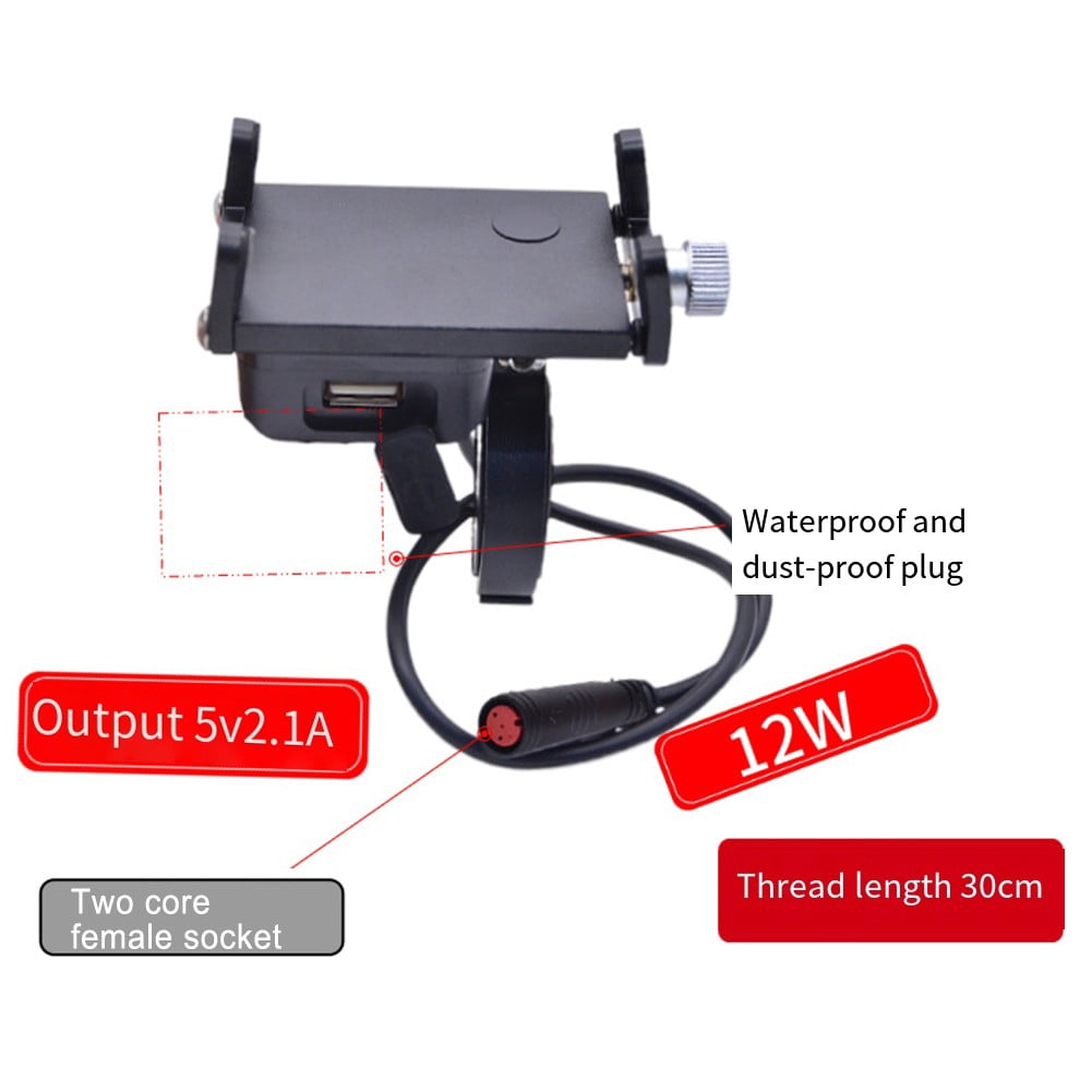 Electric Bike Electric Vehicle Scooter 30W Charger 36-48V Cellphone Usb Adapter 5V 2.1A 12W