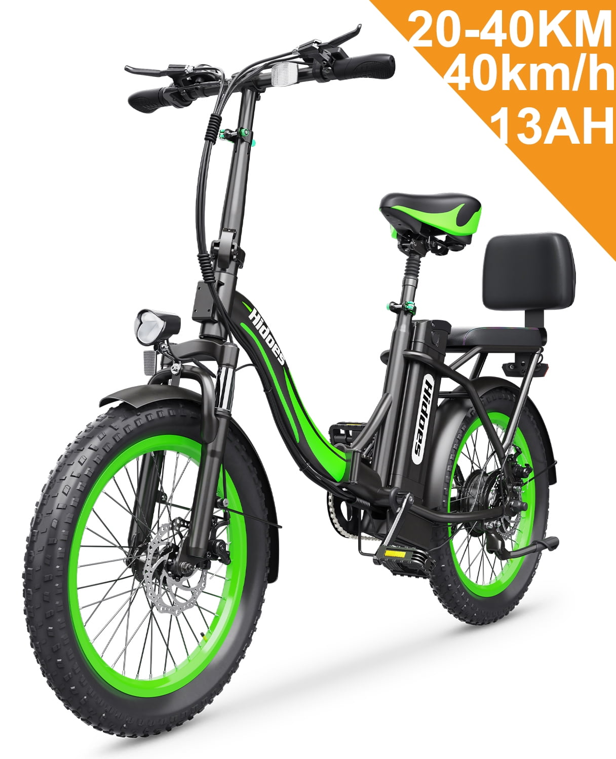 Electric Bike Folding 20" Fat Tire 25MPH 25Mile, 12Ah Hill Mountain Electric Fat Tire Snow Beach Ebike Range up to 20-40 Miles, Dual Disc Brakes & Shocking Proof for Adults Teens Kids
