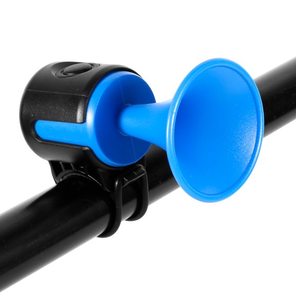 Electric Bike Horn 120dB Loud IPX4 Waterproof Bicycle Bell with Replaceable CR2032 Battery Easy Installation with Rubber Strap Mini ABS Electric Horn for Mountain Bike Ebike Scooter