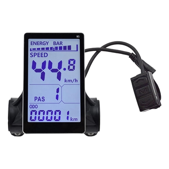 Electric Bike LCD Display Meter 22.2mm Handlebar Mount Real Time Speed Tracking for E Bikes and Scooters