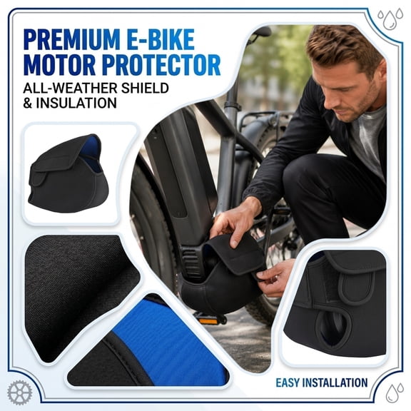 Electric Bike Motor Protective Cover Universal Outdoor Shield for E-Bike Mid Drive Motors Guarding Against External Elements during Parking and Transportation