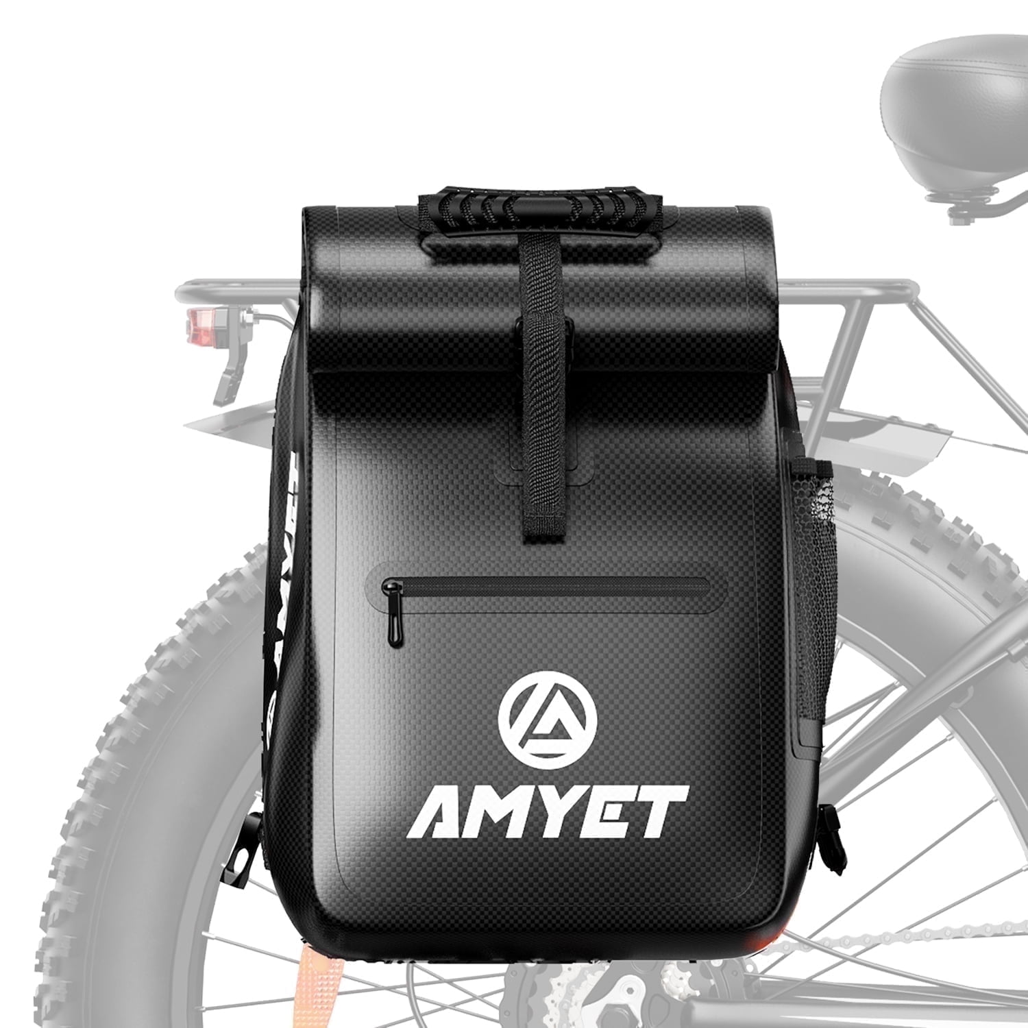 AMYET Bike Rack Bag Nylon Waterproof Rear Pannier Shoulder Strap 15.7" x 11.8" x 6.7"