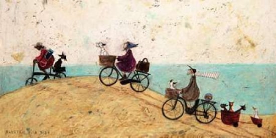Electric Bike Ride Canvas Art - Sam Toft (24 x 48)