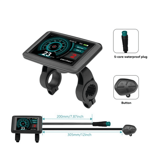 Electric Bike UKC1+ Color Display Ebike Screen 5pin LCD Display with USB Waterproof Connector