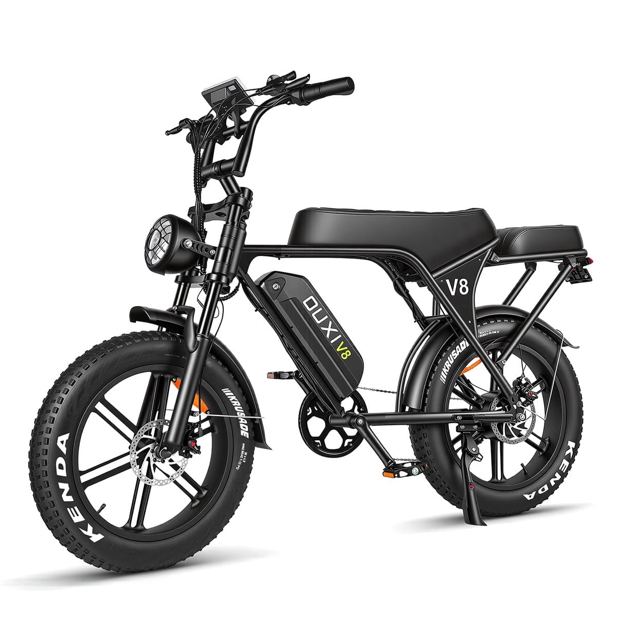 OUXI V8 Electric Bike for Adults, 20" Fat Tire Electric Mountain Bike Peak 750W, 48V 15Ah Battery, UL2849