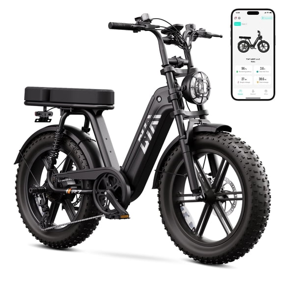 Electric Bike for Women, 750W Peak 1500W Motor, 20"x4" Fat Tire, E Mountain Bike, 48V/15AH UL2849, Hydraulic Disc Brakes, for 15-55 Years, APP Control
