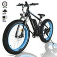 thumbnail image 1 of Electric Bike for Adult 26'' x 4" Fat Tire Ebike 500W Motor 48V 13AH Battery SHIMANO 7-Speed Electric Mountain Bicycles Blue, 1 of 13