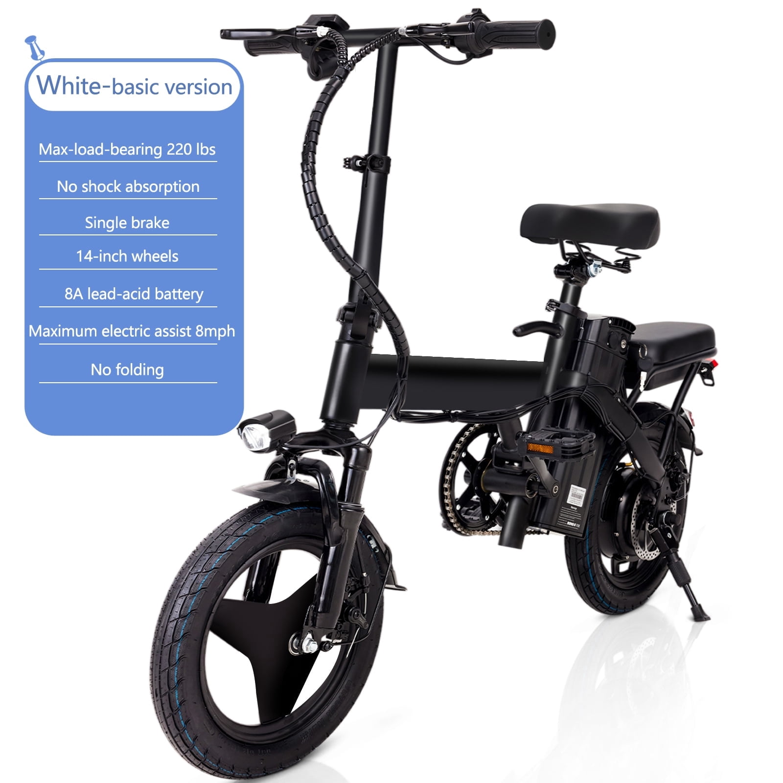 Electric Bike for Adults 500W Motor, 14" Electric Bicycles,20 Mph,Folding Ebike,Shock Absorbers Electric Bicycle,48V 12Ah Battery,20Miles PAS Range,UL 2849,E Bikes for Adults and Teens