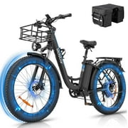 Ridstar Electric Bike for Adults, 1500W 36MPH, 48V 20Ah Electric Bicycle, 26" Fat Tire Mountain Bike UL2849