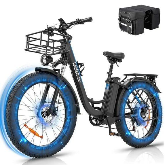 Ridstar Electric Bike for Adults, 1500W 36MPH, 48V 20Ah Electric Bicycle, 26" Fat Tire Mountain Bike UL2849