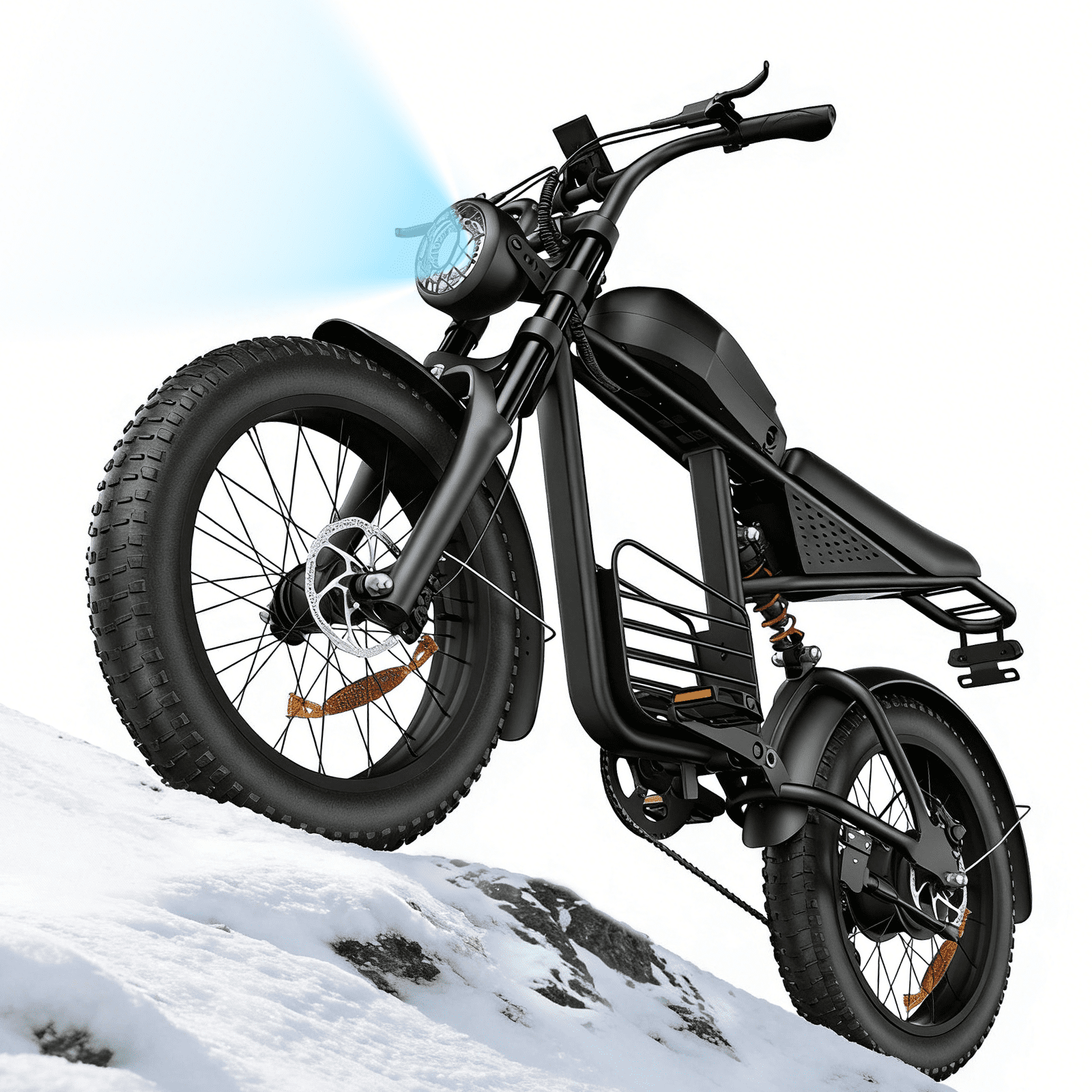 Electric Bike for Adults, 1500W Dirt Bike, 34MPH, 48V 18.9Ah E-Bike, 20" Fat Tire Off-Road Bike, All Terrain for Mountains, Snow, Sand, Road