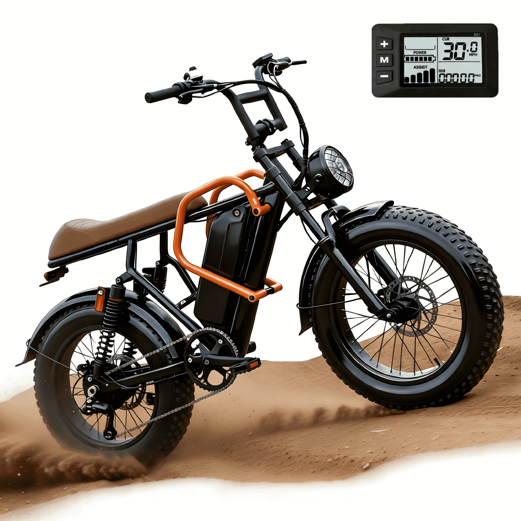 Electric Mountain Bike for Adults, 20‘’ Fat Tire Peak 750W Motor E-Mountain Bicycle, 720Wh 15Ah 30MPH 7-Speed Ebike UL2849