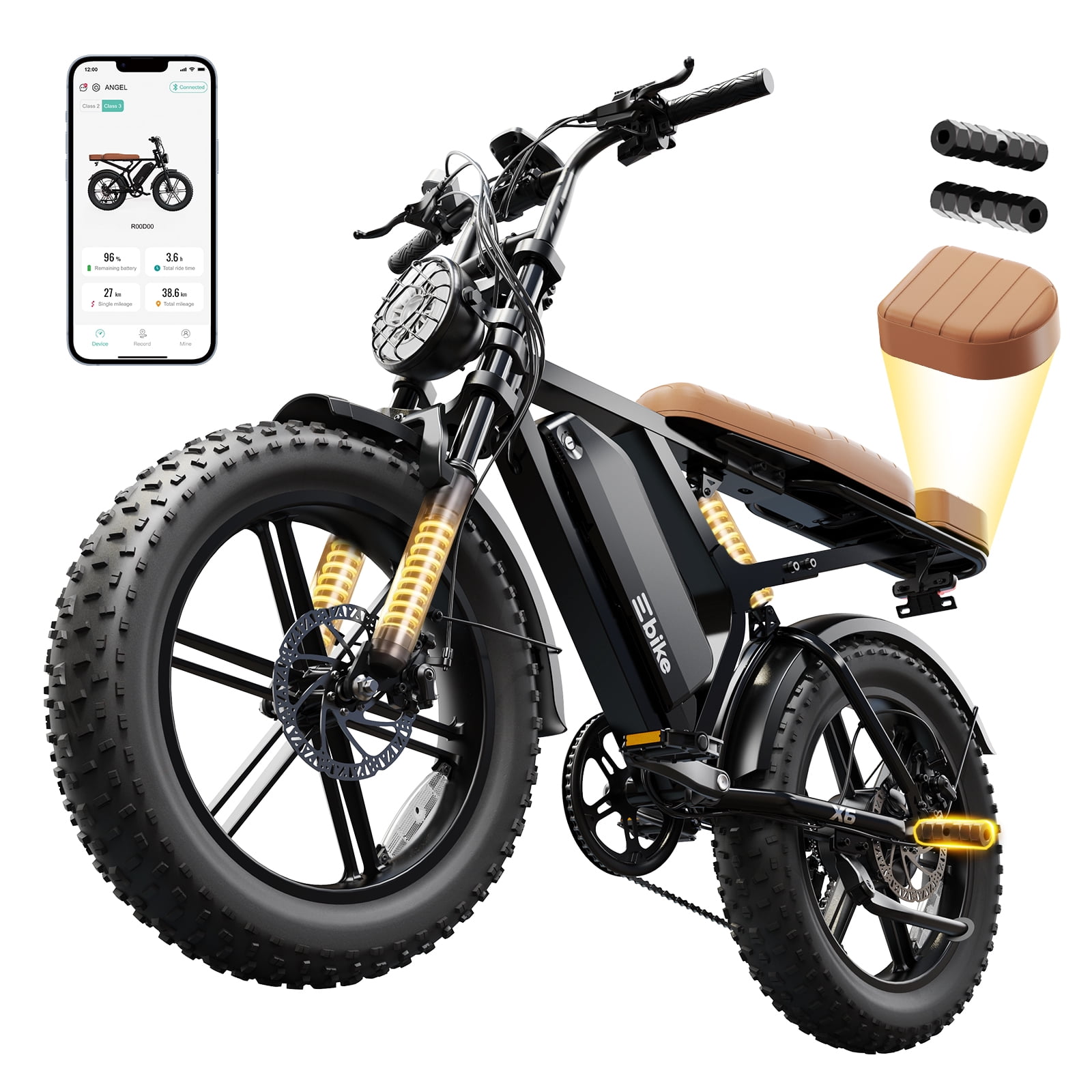 fat tire electric bicycle for sale HOVSCO HovBeta 20" Foldable Bike great uphill capabilities INTHEAIR All Terrain Electric Bike