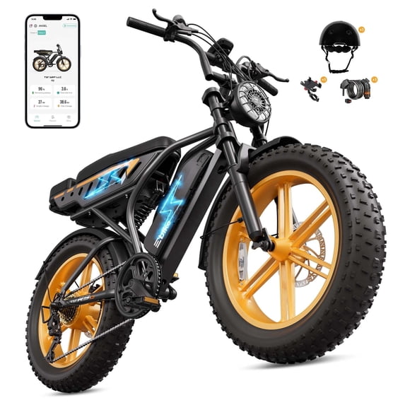 Electric Bike for Adults, 20"x4.0 Fat Tire E Bicycle, 750W Motor 48V 30Ah Removable Dual Battery 7-Speed E-Bike UL2849, LCD Display