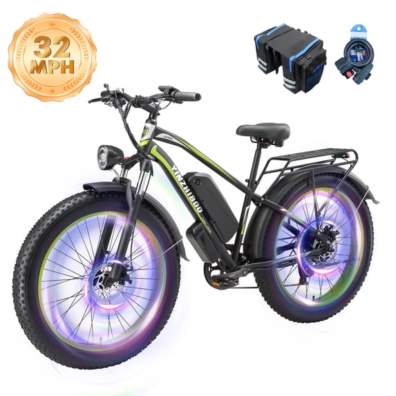 Electric Bike for Adults ,2000W Peak Motor, Off-Road E-Mountain Bike,32 MPH Max Speed 26"x4.0" Fat Tire E Bike,48V 17.5Ah Battery,UL2849