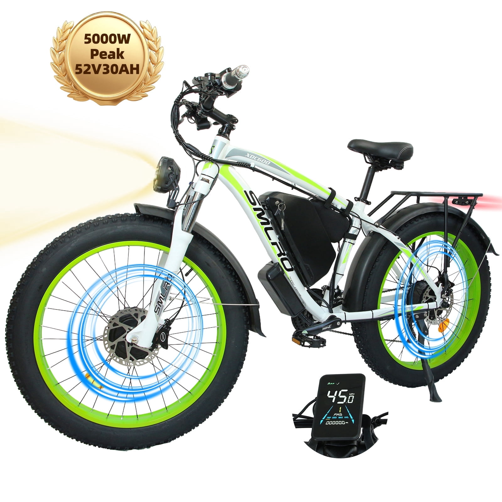 Electric Bike for Adults, 26x4.0 Fat Tire E-Mountain Bicycle, Peak