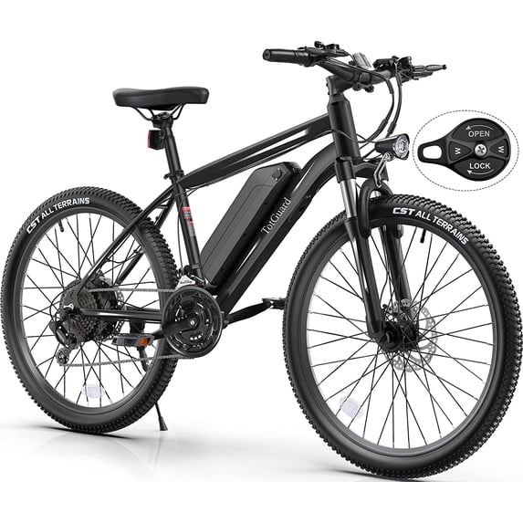 Electric Bike for Adults, 27.5" E-Mountain Bike, Lockable Suspension Fork, 500W Power Motor, 48V/10.4AH, 19.8 MPH, 21 Speed, UL2849 Certified, White