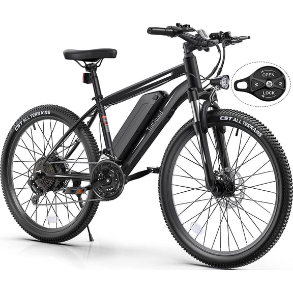 Electric Bike for Adults, 27.5" E-Mountain Bike, Lockable Suspension Fork, 500W Power Motor, 48V/10.4AH, 19.8 MPH, 21 Speed, UL2849 Certified, White