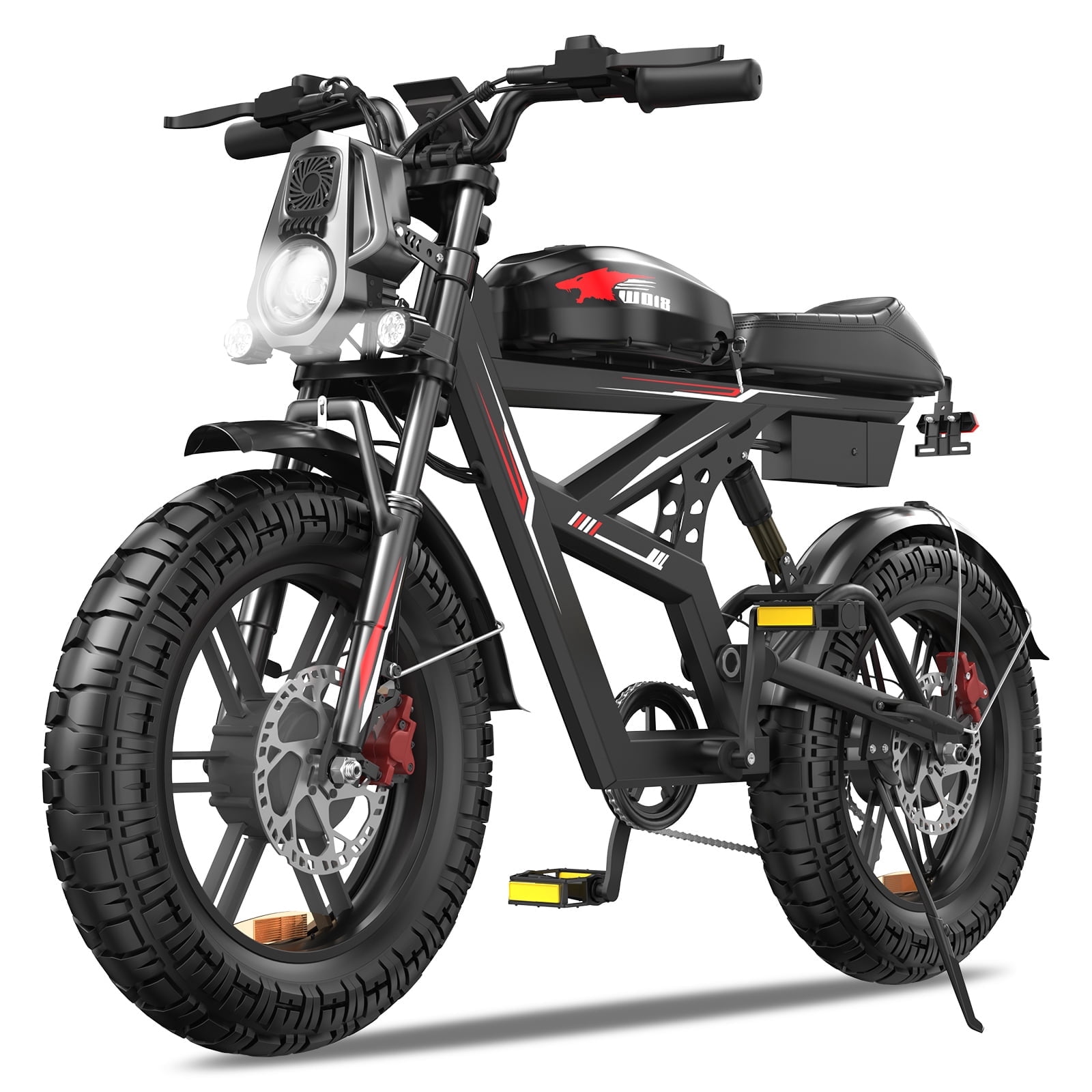 Electric Bike for Adults,3000w Motor,Max Speed 34Mph,48V 25AH, Dual Suspension with All-Terrain 20" Fat Tire Dirt Bike, Electric Mountain Bike UL2849