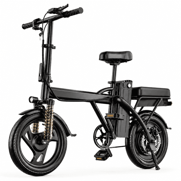 Electric Bike for Adults 500W Motor 20 MPH Max Speed Foldable Ebike 14" Electric Bicycles Max 20 Miles Range (Pedal Assist Mode) Mini E Bikes