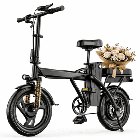 Electric Bike for Adults, 500W Motor, 20 MPH Max Speed Folding Ebike, 14" Electric Bicycles, Max 20 Miles Range (Pedal Assist Mode), Mini E Bikes