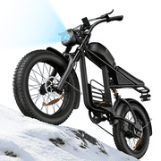 Electric Bike for Adults, 750W Motor, 20"x4" Fat Tire E Bike, 48V/20AH UL2849
