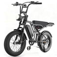 thumbnail image 1 of Electric Bike for Adults, 750W Motor, 48V 15Ah Battery, 28MPH 40-60 Miles, 2-Seater, Age Range 18+ Years, 20" Fat Tire, UL2849, 1 of 13