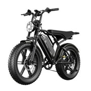 Electric Bike for Adults, 750W Peak 1500W Motor, 20"x4" Fat Tire E Bicycle, Hydraulic Disc Brakes, E Mountain Bike, 48V/15AH UL2849, App Control
