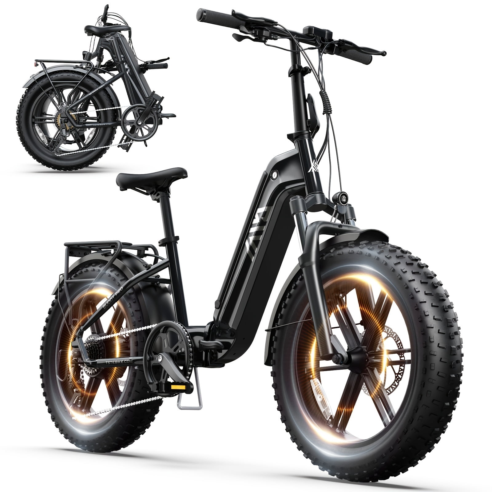 Electric Bike for Adults (Age 18+), 20"x4.0 Fat Tire E-Mountain Bike, 749W Motor, 48V 15Ah Battery, 27.9 MPH, 60 Miles Range, UL2849