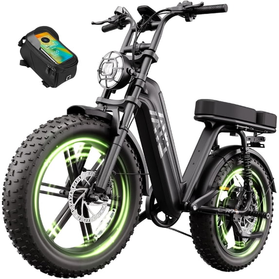 Electric Bike for Adults (Age 18+),749W Motor, 48V 15Ah Battery, 20"x4.0 Fat Tire E-Mountain Bike, 27.9 MPH, 60 Miles Range, UL2849