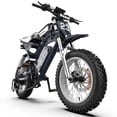 thumbnail image 1 of Electric Bike for Adults, Class 2 20 MPH, 3000W Motor, 52V 40Ah 2080Wh Battery, 20 x 4 Inch Fat Tires, Full Suspension, Shimano 7-Speed, UL2849, Blue, 1 of 11