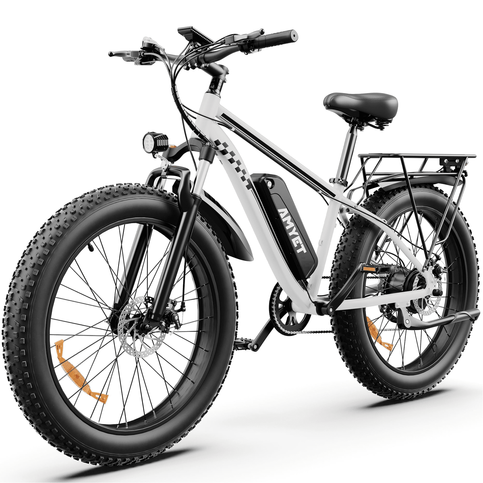 AMYET EB26 Electric Bike for Adults, 750W 28MPH Class 3, 48V 15Ah, 26" Fat Tire E-Mountain Bike, UL2849