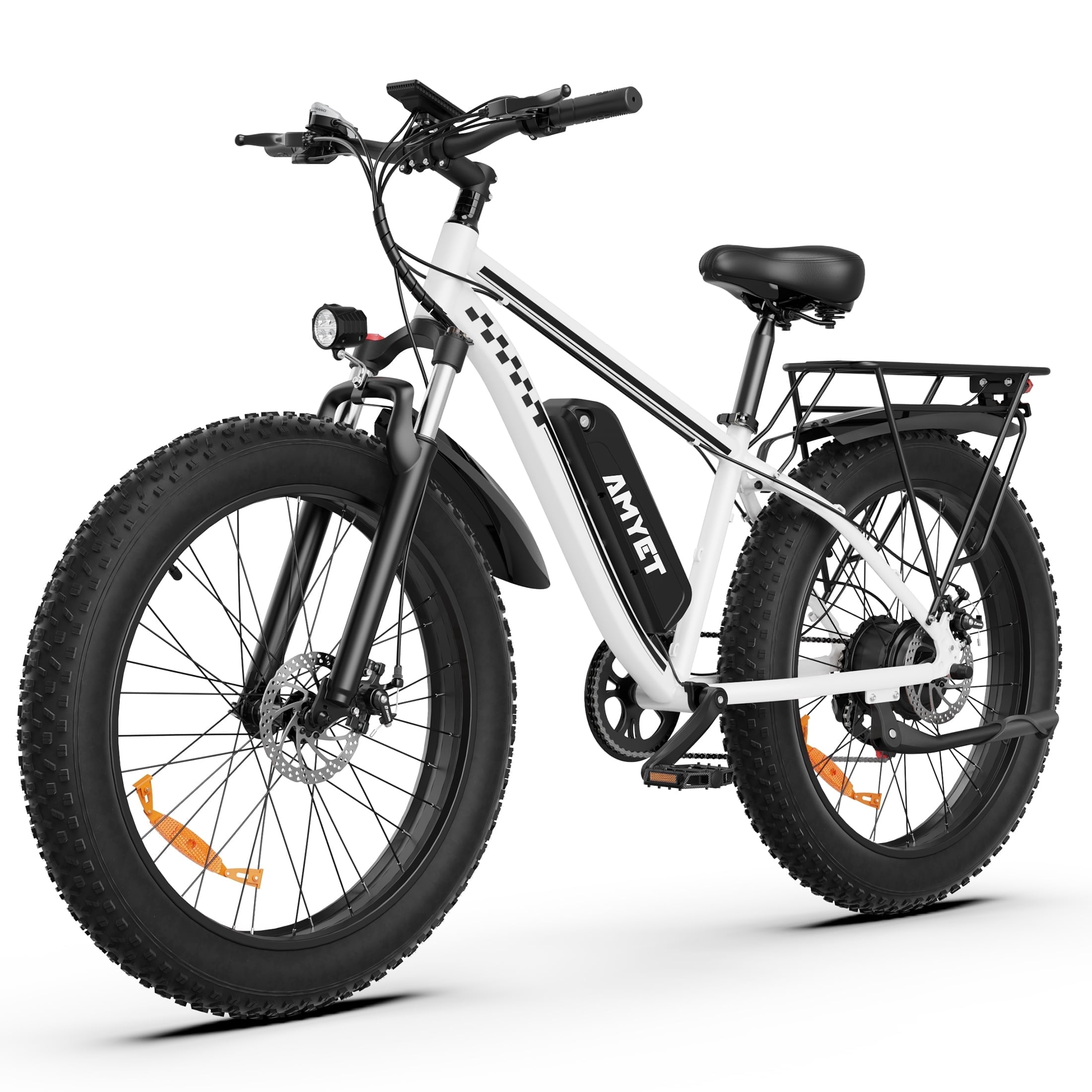 AMYET EB26 Electric Bike for Adults, Peak 1500W 48V 15Ah, 26" Fat Tire Ebike, E-Mountain Bicycle, UL2849