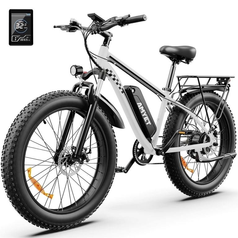 AMYET EB26 Electric Bike, Fat Tire E-Mountain Bicycle